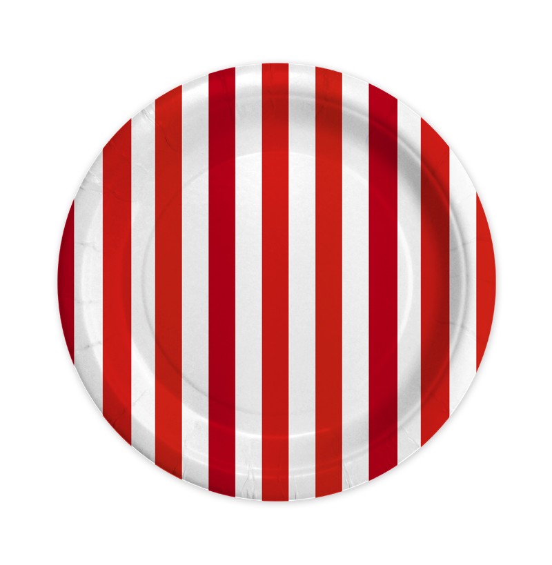 8 piatti stripes ros